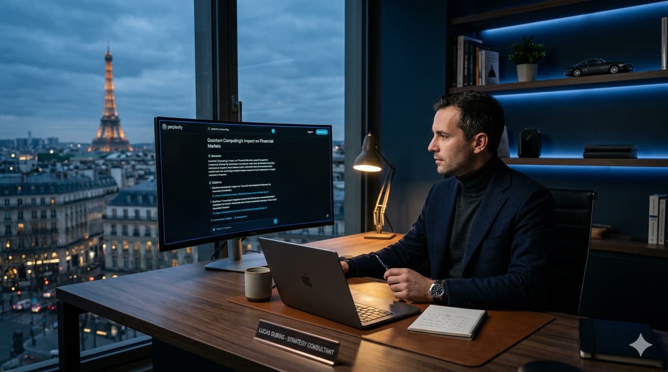 Consultant utilisant Perplexity AI